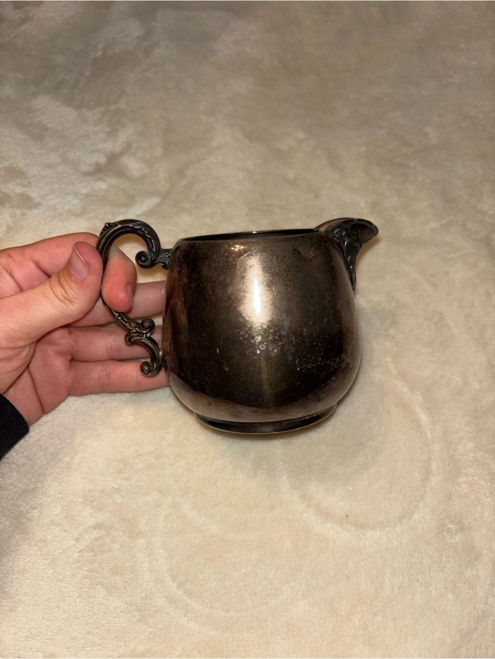 vintage Wm. Rogers silver-plated creamer pitcher